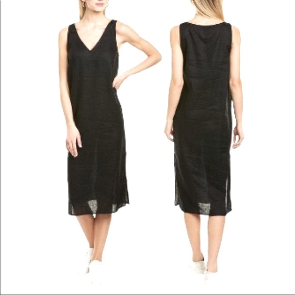 Madewell Dresses & Skirts - Madewell Linen Blend Lightweight V Neck Sleeveless Pullover Mindi Dress
